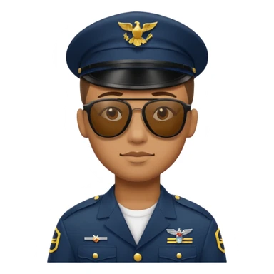 soldier with sunglasses sticker