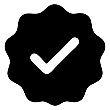 verified checkmark badge icon, clean and modern style sticker