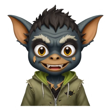 Gremlin with black skin sticker