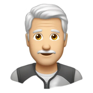man white, hair style Backham, olhos castanhos, 45 age sticker