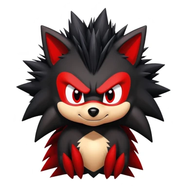 Shadow the hedgehog with black and red fur sticker