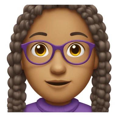 little girl in purple glasses sticker