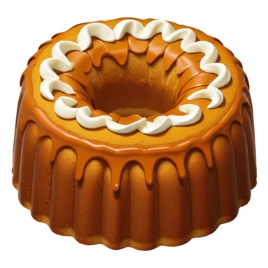 Pumpkin pie style Bundt cake sticker
