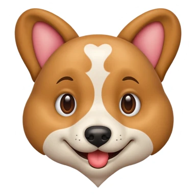 happy dog face inside a heart sticker