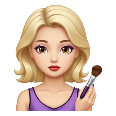 Красится девочка с шикарной укладкой sticker