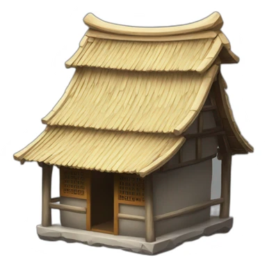 an average Chinese-style hut sticker