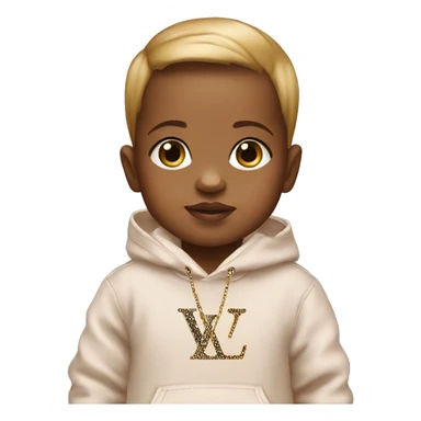 Little baby with Louis Vuitton Pullover  sticker