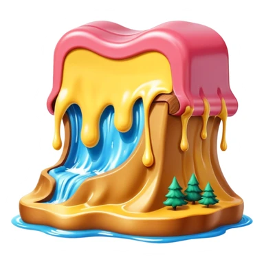 surreal melting SPAM waych landscape sticker