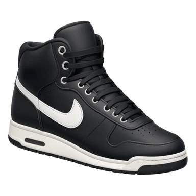 an ios genmoji for a black mid top sneakers sticker