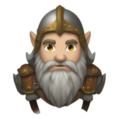 dwarf warrior dnd sticker