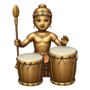 Drum statue sticker