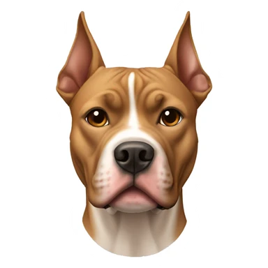 Light brown pitbull ears CROPPED short sticker