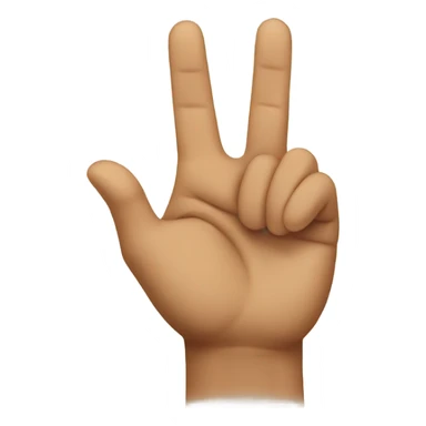 Person with fingers pointing inward  sticker