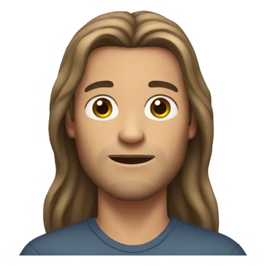 men with long hair, normal skin sticker