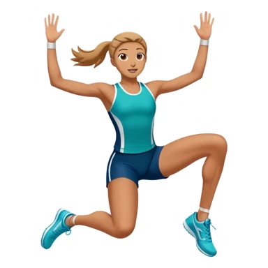 athlete knee in air jumping sticker
