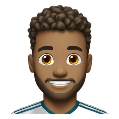 real madrid player jumping big head sticker