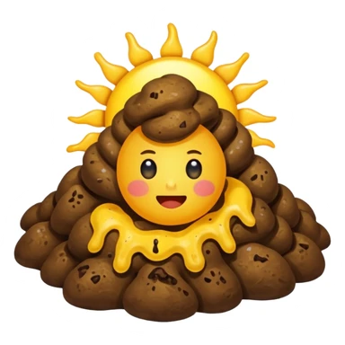 Un soleil dans du caca  sticker