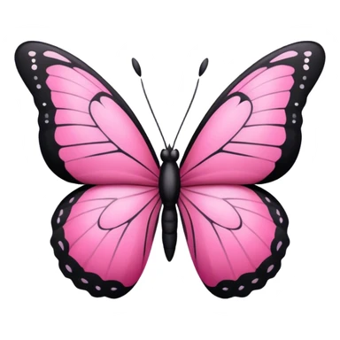 Pink and black butterfly  sticker