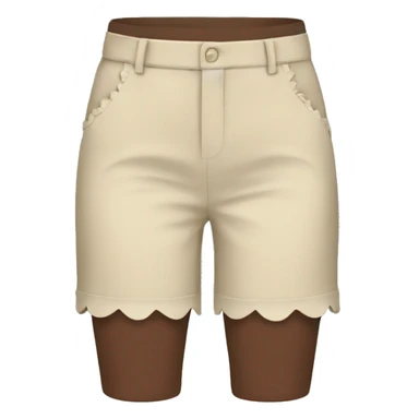 Beige scalloped shorts sticker