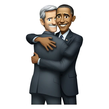 Dr House and Barack Obama hugging sticker