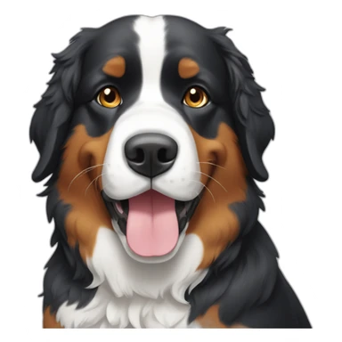 Bernese dog and grey cat sticker