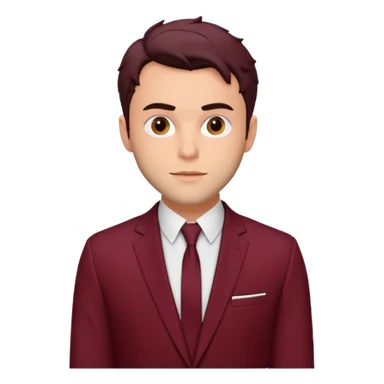 Jack Falahee with maroon suit sticker