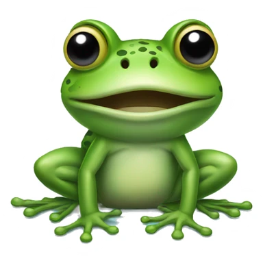 Frog with fly sticker