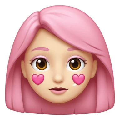 Um coração cor de rosa claro enormee,sem cara e atenção com vários acessórios super fofoss sticker