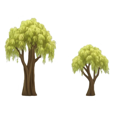 Willow trees and lights  sticker