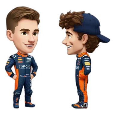 Max verstappen met lando norris sticker