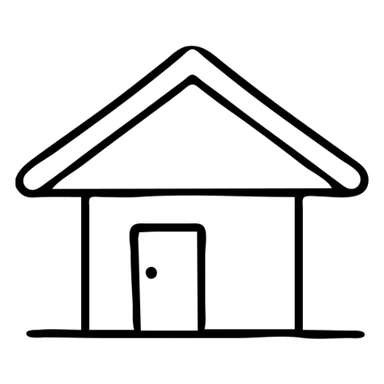 Home house with roof and door sticker