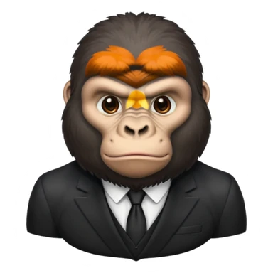 Gorilla wearing black suit  sticker
