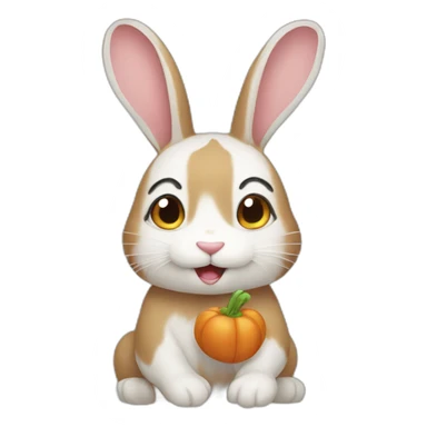 Thankful rabbit sticker