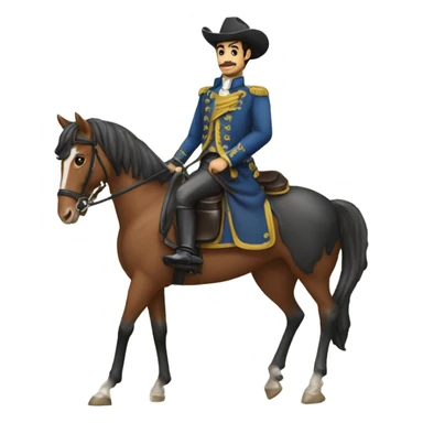 Miguel Dias canel montado a caballo sticker