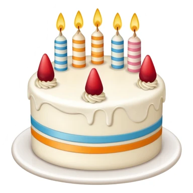 un gateau d'anniversaire dessiné au trait de couleur blanc sticker