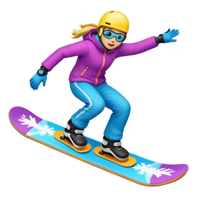 snow board,colorful, negative: character. sticker