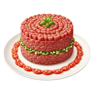 Beef Tartar on plate  sticker