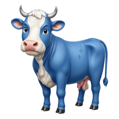 Dune vache blanc bleu belge sticker