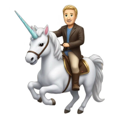 Gary keller riding a unicorn sticker