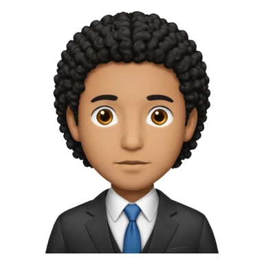 professional brown skin black curly hair male lawyer sticker