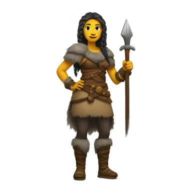 Viking woman full body  sticker