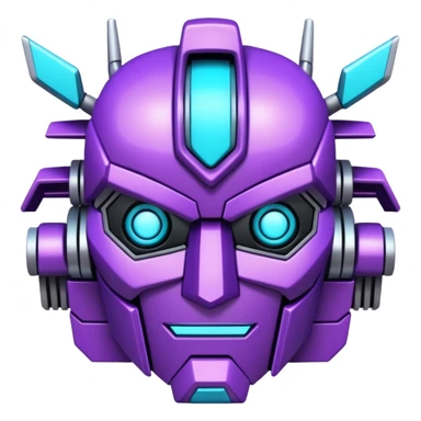 glitter purple and cian transformer sticker