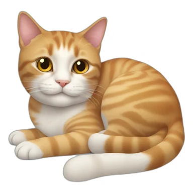 a cat lying on human's legs sticker