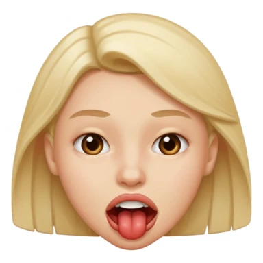 Biting lower lip sticker