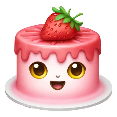 Strawberry cake jelly cat sticker