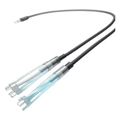 glowing optic fiber cable filaments showing thin glass strands sticker