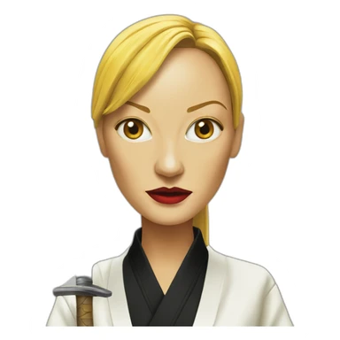 uma thurman, kill bill sticker