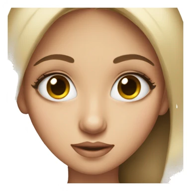 a beautiful girl with big eyes sticker