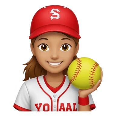 softball girl sticker