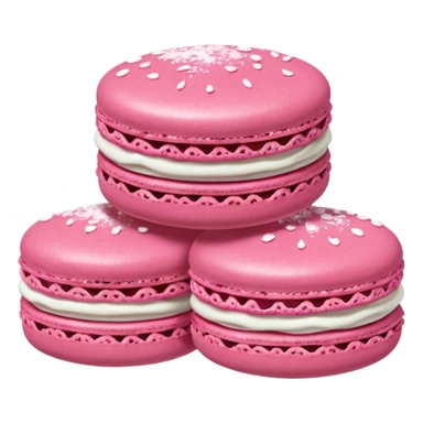 Macarons gâteaux framboise sticker